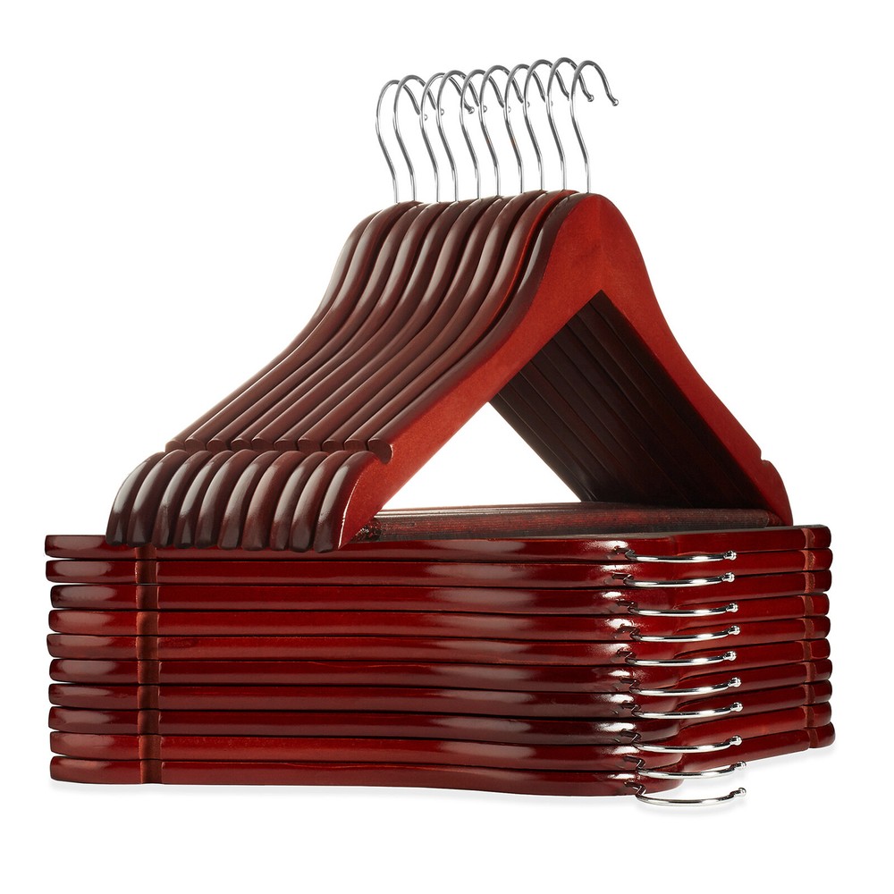 20 Wooden Suit Hangers – Cherry