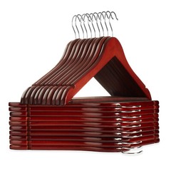 20 Wooden Suit Hangers – Cherry