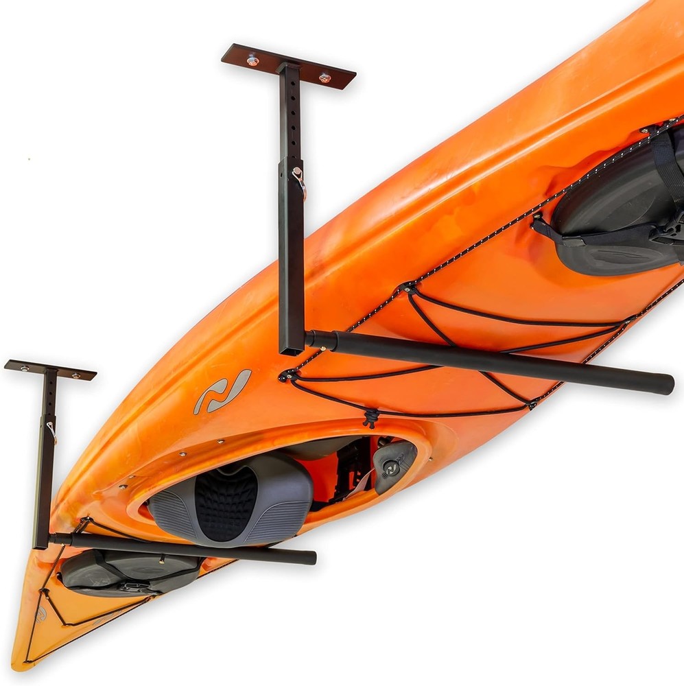 Garage Ceiling Storage Rack Kit Adjustable Heavy Duty Overhead Shelving