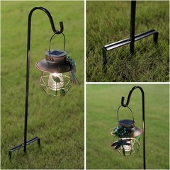 2 Pack Shepherd Hooks 31″ Metal for Solar Lights, Lanterns, Bird Feeders