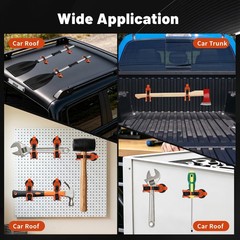 2 Pack Magnetic Shovel Holder for Truck, Heavy Duty Axe Mount Kit for Roof Ra…