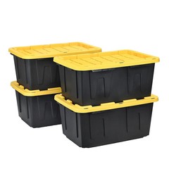 27 Gallon Plastic Storage Container Bin, 4-Pack, Heavy Duty, Large Greenmade NEW