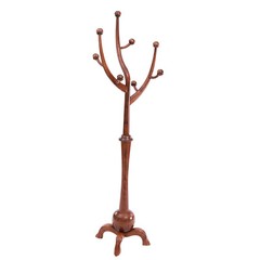 Tree-shaped Wooden Free Standing Clothes Rack Stand Walnut Color 180cm/70.87in