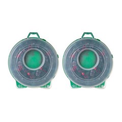 24″ Wreath Storage Container with Latches and Handle , Clear-Green, 2 Pk