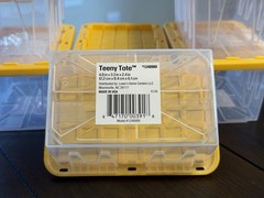 6 PACK Clear Lowes Teeny Tiny Tote Bins Mini Commander Storage Container