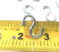 S HOOK 100 PC. 1″ INCH S HOOK LOT OF 100 STEEL S HOOKS S-HOOKS