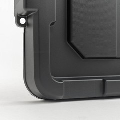 Stackable Storage Tote Bin Plastic Container Box Heavy-duty Black 20Qt 4 Pack
