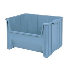 Akro-Mils 13014Grey Hang & Stack Storage Bin, Plastic, 10 7/8 In W, 12 1/2 In