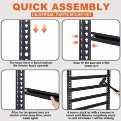 Heavy Duty Metal Storage Rack 5-Tier Adjustable Shelving Unit, Garage or Warehou