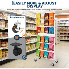 2x5ft Metal Pegboard Display Rack Mobile Freestanding Floor Stand 2-in-1