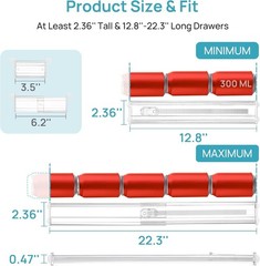 Drawer Dividers Adjustable Expandable Plastic Organizer Separator for Flatware