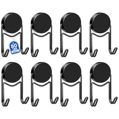 Magnetic Hooks0Lbs+ 2026 Cruise Essentials Magnet Hook 1.26in×2.36in-2 8 Black