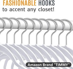 50 Plastic Hangers 17.7 Inch Non-Slip, Space Saving Closet Organizers, Heavy …