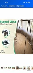 FOL-D-RAK Folding Freestanding Clothes Rail 59in L Silver/Black Aluminum