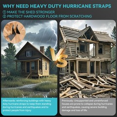 30 PCS Heavy Duty Black Hurricane Ties for Rafters,13 Gauge Roofing Hurricane…