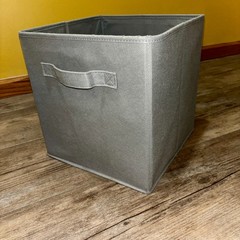 Set Of 6 Gray Fabric Storage Cubes – 11x11x10 Inches – Organization, Foldable