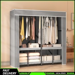 59in Heavy Duty Closet Organizer Syste Freestanding Clothing Racks Clothes Rack
