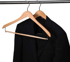 Quality Hangers Wooden Hangers Beautiful Sturdy Suit Coat Hangers with Locking B