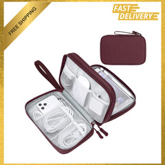 Cable Organizer Bag Waterproof Large Travel Phone Charger Case All-in-One