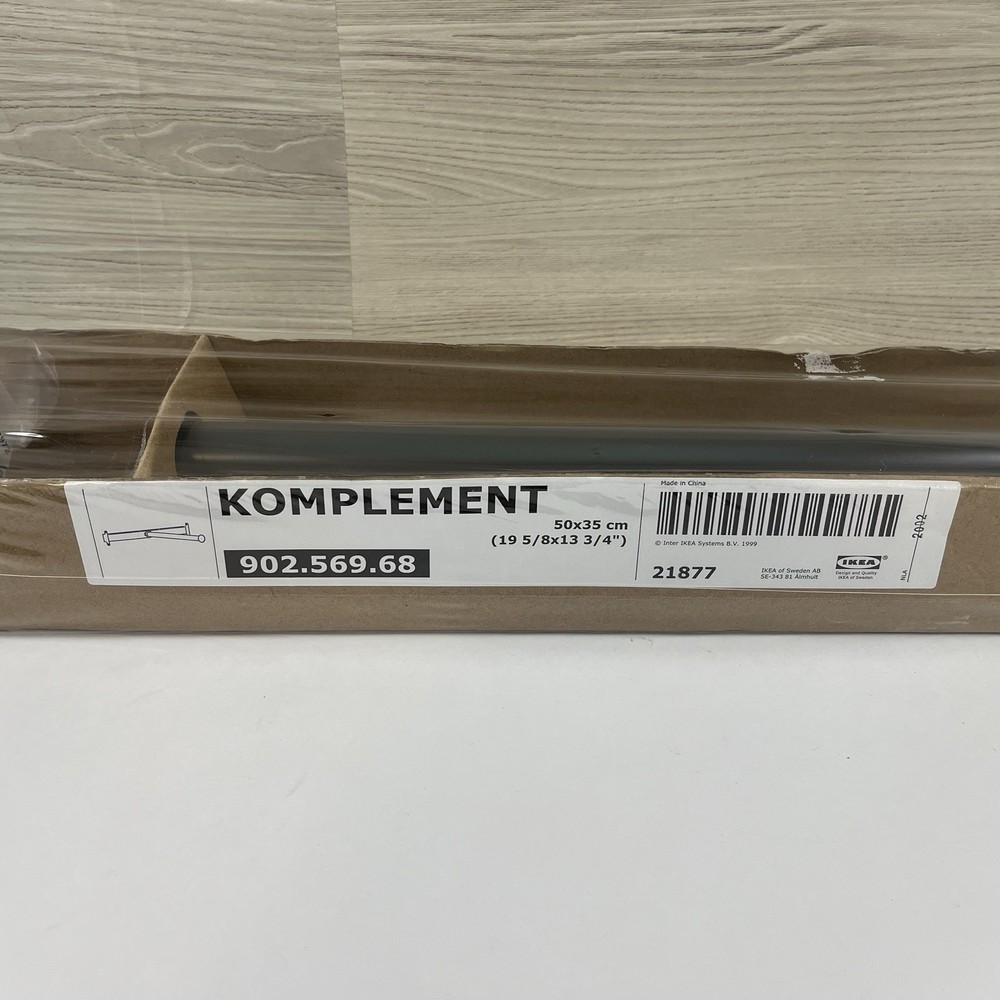 Brand New IKEA KOMPLEMENT 19 5/8″ Dark Gray Closet Clothes Rail 902.569.68