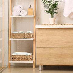 Set of 4 Natural Woven Wicker Storage Baskets for Organizing Drawers & Closets