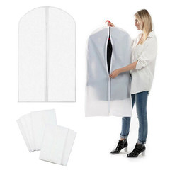 4× Garment Bags Clear Zipper Clothes Cover Closet Storage Bag For Coat Jacket US