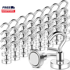 32 Pack Magnetic Hooks Heavy Duty 25 Lbs Strong Magnet Hooks Cruise Refrigerator