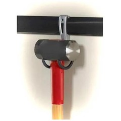 Rubbermaid FastTrack Metallic Compact Curved Hanging Garage Hook Organizer 5J26