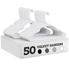 25/50pcs Coat Hanger 16.5in Space Saving Non Slip Clothes Trouser Coat Suit Bar