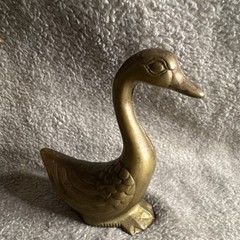 Duck Wall-Mounted Coat Hook Traditional Style Gold Metal Animal Theme