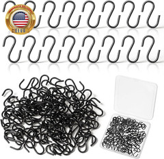 100PCS Mini S Hooks, 0.6Inch S-Shaped Hooks Stainless Steel Mini Ornament Hook S