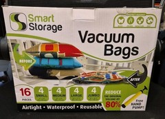 Smart Storage 16 PCS-Small to Jumbo Space Saver Vacuum Seal Storage Bags – NEW