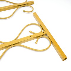 Gold Metal Wedding Arch Square 205 cm Iron Backdrop – Easy Assembly