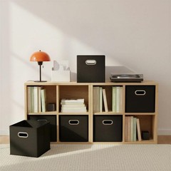 Compact 11×11 Stackable Fabric Storage Bins Set – Stylish Home Organization
