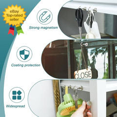 32 Pack Magnetic Hooks Heavy Duty 25 Lbs Strong Magnet Hooks Storage