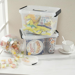 6-Pack Clear Latching Storage Boxes with Lids for Organizing Snacks & Tools