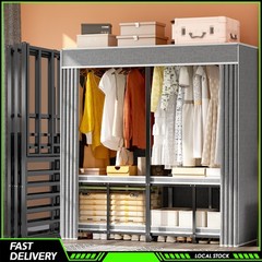 59in Heavy Duty Closet Organizer Syste Freestanding Clothing Racks Clothes Rack