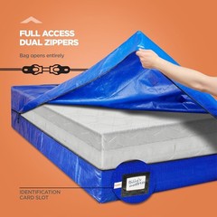 Mattress Bags For Moving With 8 Handles – Queen Mattress Moving Bag – Tear-Pr…