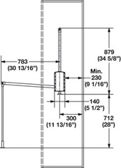 Hafele Pull Down Closet Rod, 33 lbs Load Capacity, With Ergonomic Handle