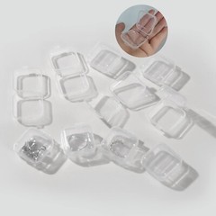 40pcs Mini Small Clear Plastic Storage Box Hook Jewelry Earplugs Container Case
