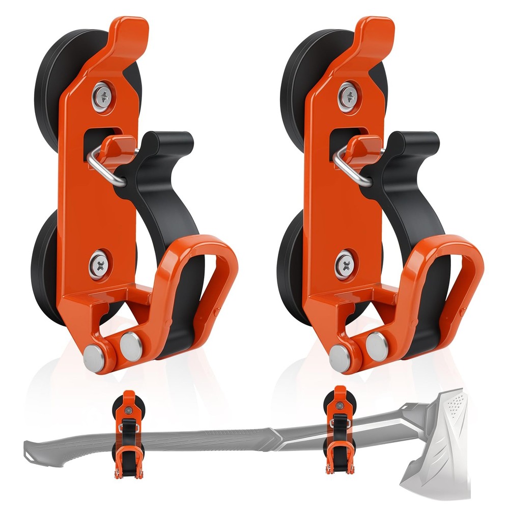 2 Pack Magnetic Shovel Holder for Truck, Heavy Duty Axe Mount Kit for Roof Ra…