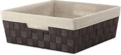 Handwoven Espresso Shelf Tote with Durable Metal Frame – Stylish Organization