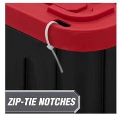 Hyper Tough Large Storage Bin, 27 Gallon Plastic Storage Container with Snap-On