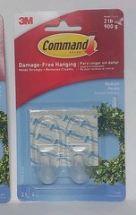 Command Medium-Sized Decorative Hooks Clear 2 Hooks 4 strips Per Pack (2 Packs)