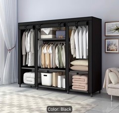 59” Portable Wardrobe – Large Capacity Clothes Storage Rack, Multi-functional