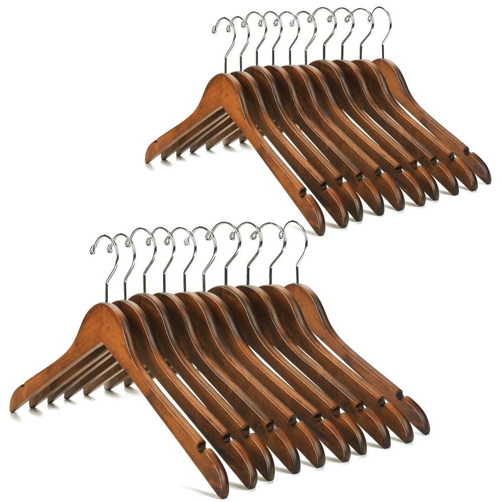 20 Pack High Grade Lotus Wooden Hangers Wood Shirt Hangersdress Coat Jacket Clot