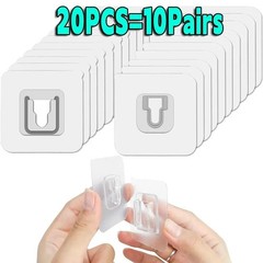 Double-Sided Adhesive Wall Hooks Transparent Strong Suction Cup Holders