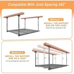 Heavy Duty Garage Ceiling Storage Rack 250lbs Capacity Organizer Shelf New