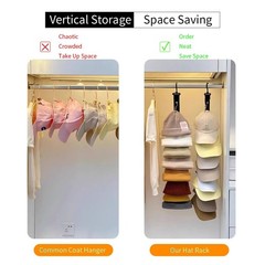 2 Pcs Hat Racks Hats Hangers, Hanging Stainless Steel Hat Organizer Hook for …