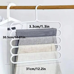 1/5/10Pcs White Multi Layer Clothes Hanger Closet Organizer NEW